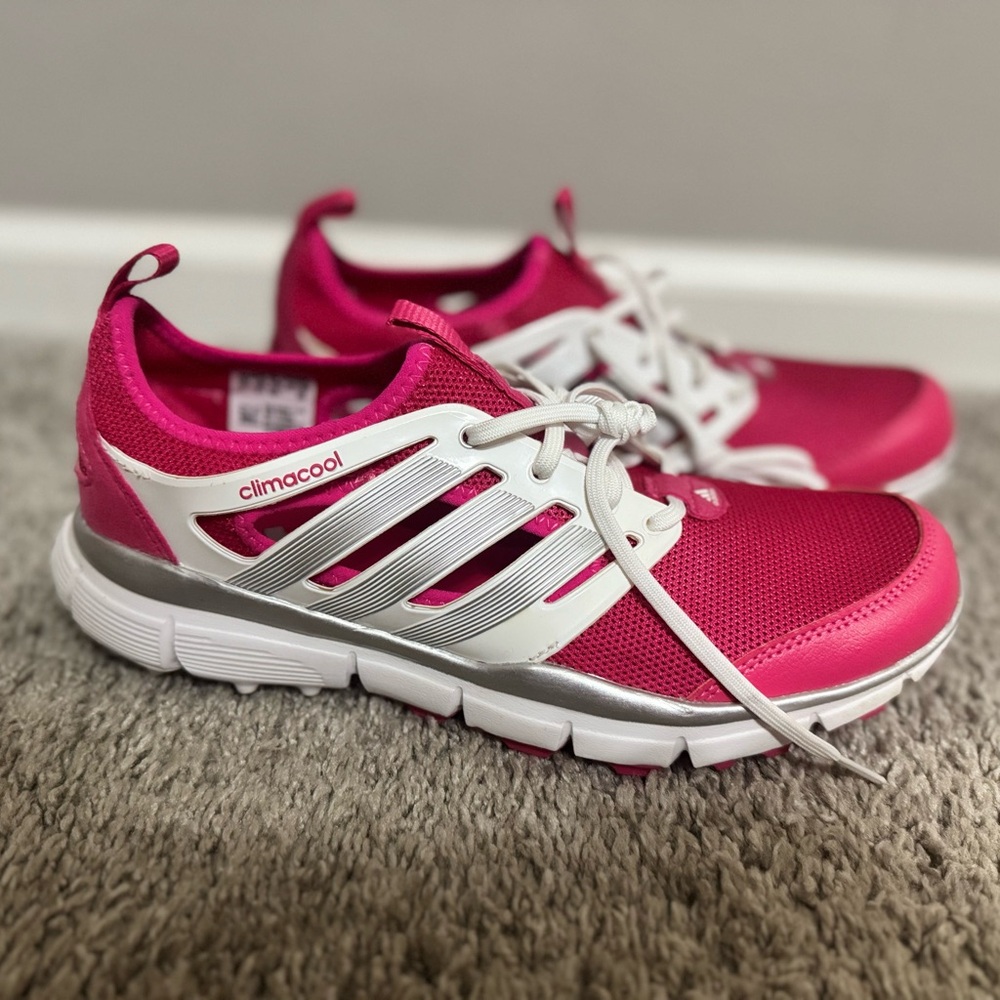 Adidas ClimaCool Fuchsia and White Running Shoes